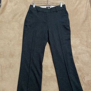 Speckle charcoal loft work pant.
